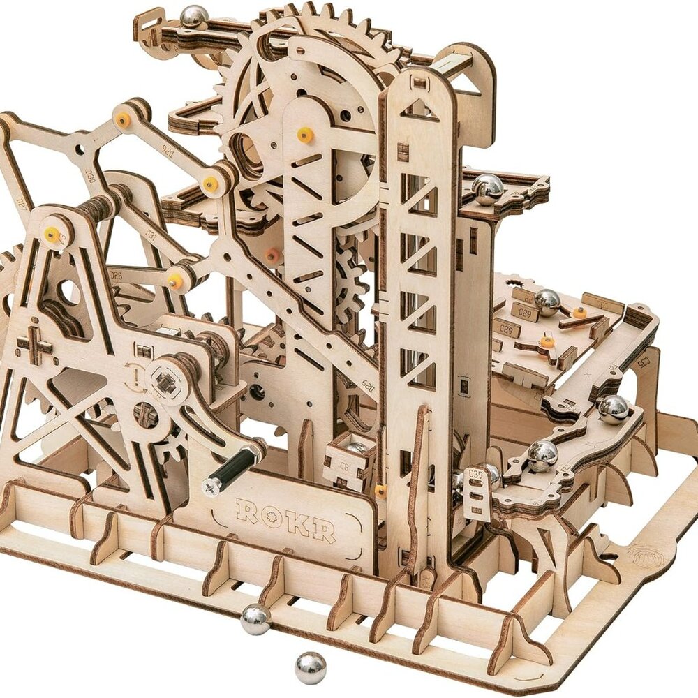 ROKR 3D Assembly Wooden Puzzle Brain Teaser Game Mechanical Gears Set LG504
